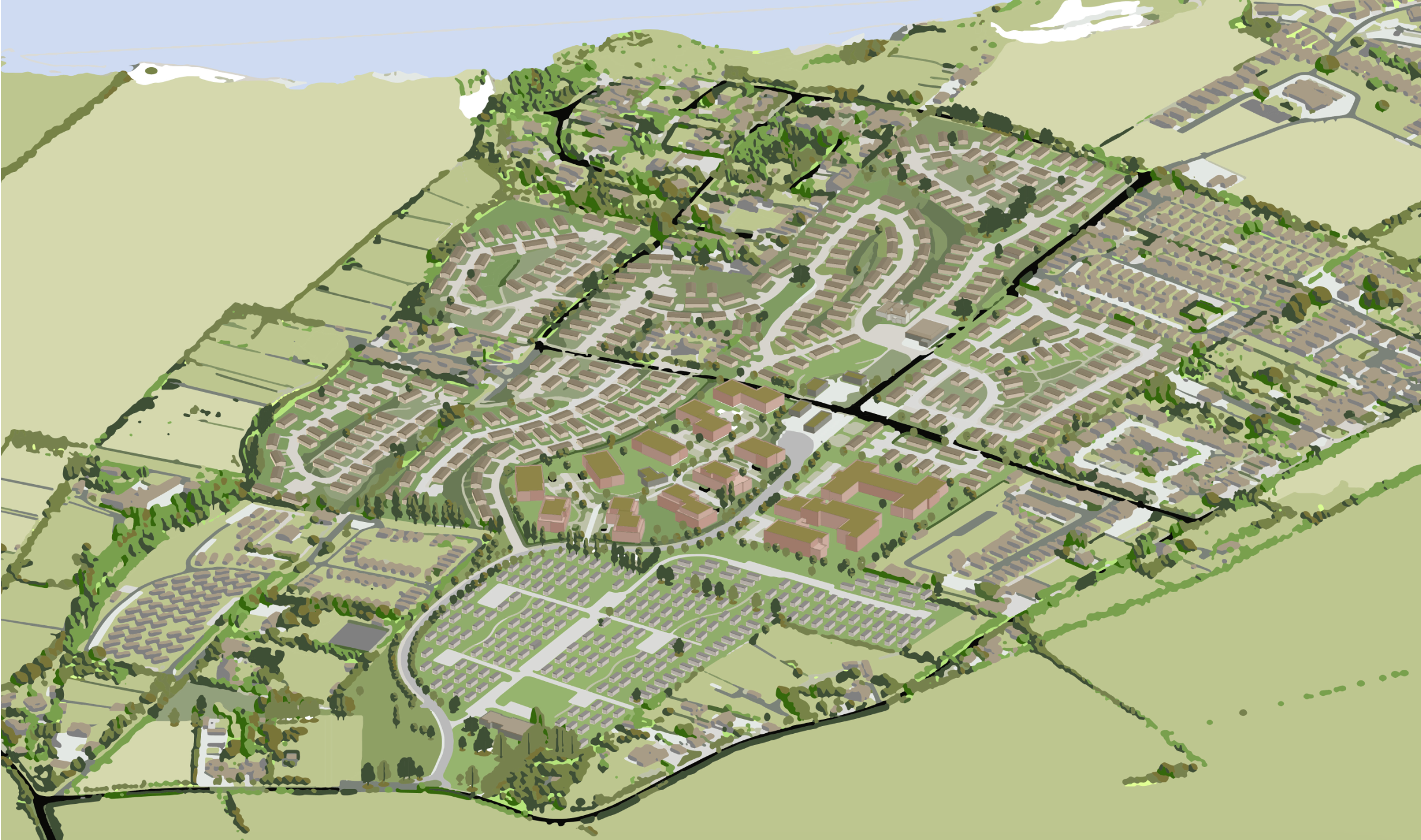 Development aerial view